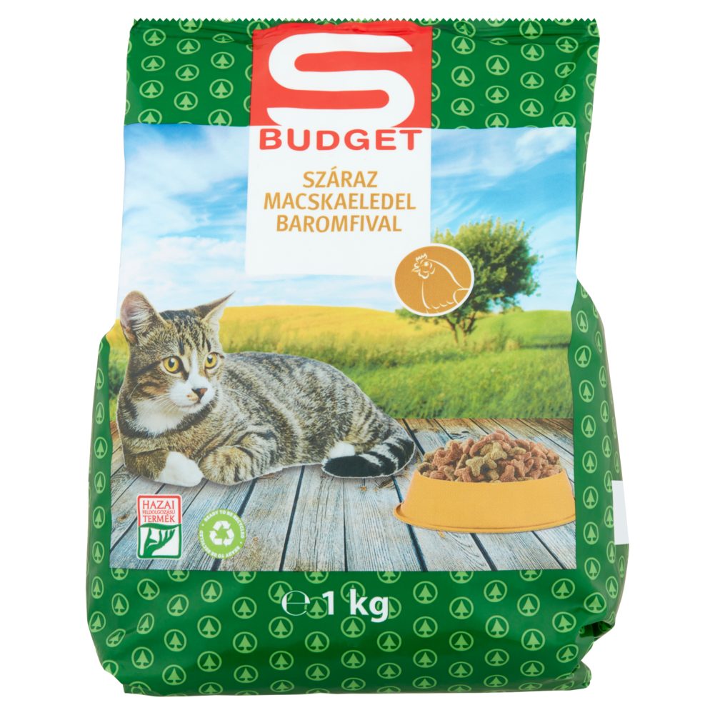 S-Budget Száraz Macskaeledel szárnyas 1 kg